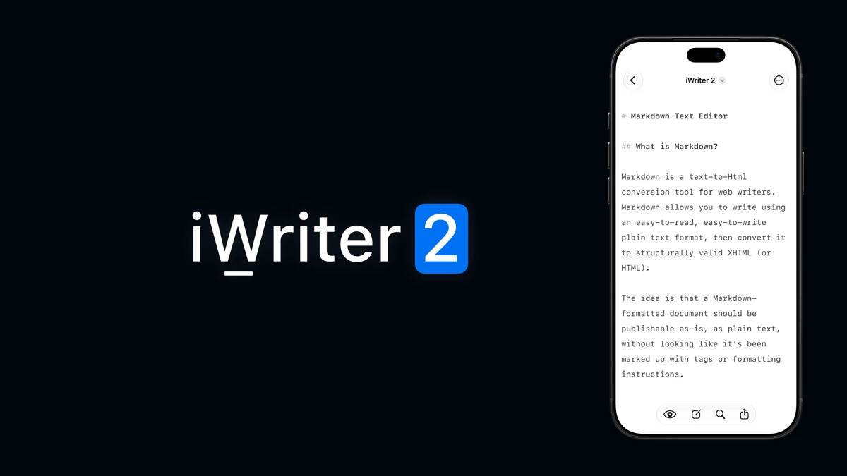 iWriter 2 search result
