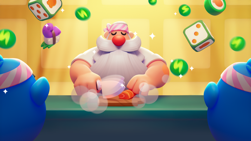 Roll sushi, & dice up fun! Challenge Roll sushi, & dice up fun! Challenge