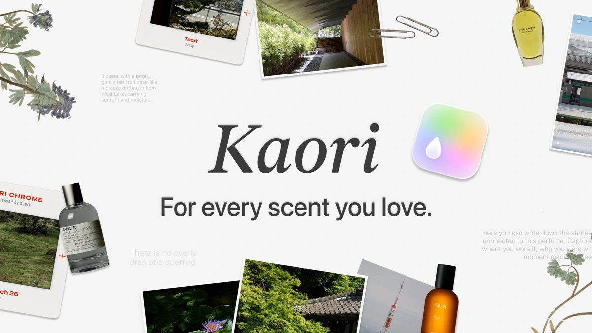Kaori: Perfume & Scent Tracker App Store product page header