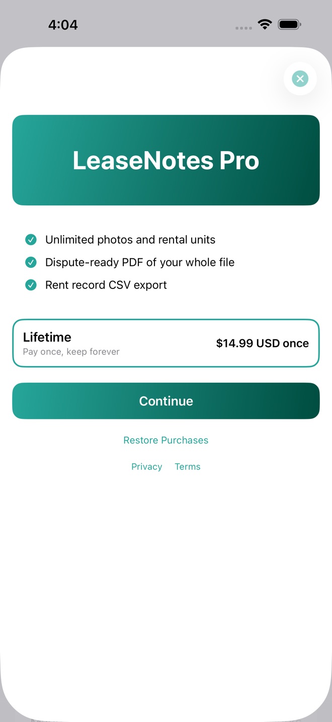 LeaseNotes: Renter Records screenshot 4