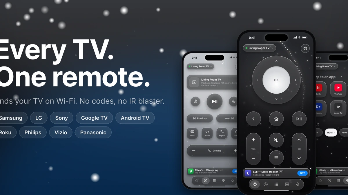 TV Remote Control - Clicker App Store product page header