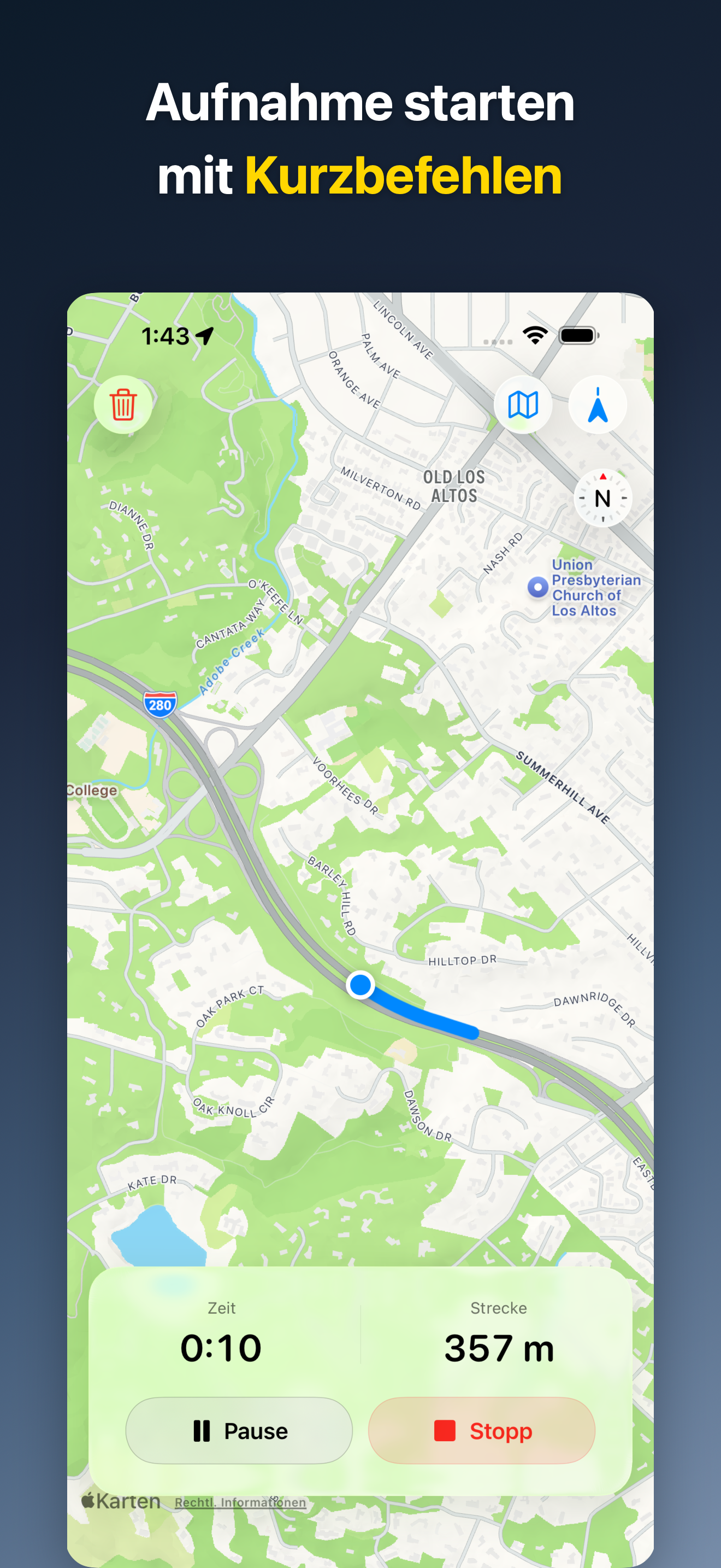 DriveTracker - Driving Log iOS screenshot 1 showing app interface