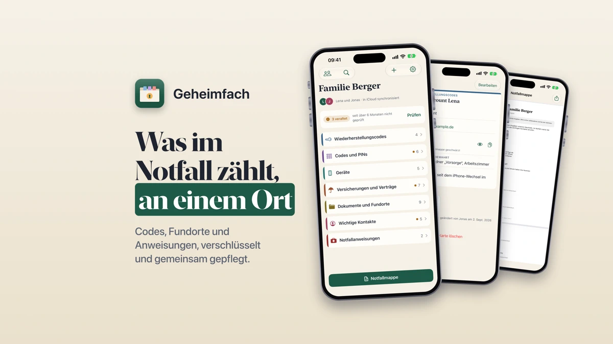 Geheimfach: Notfallmappe search result