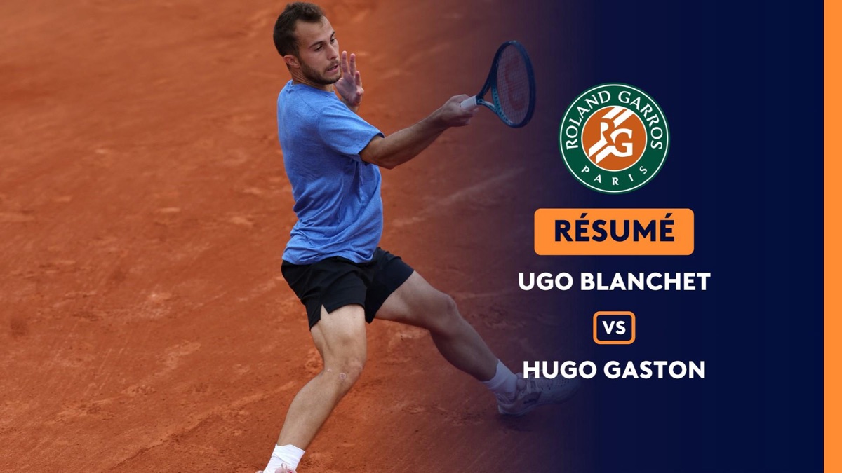 Roland-Garros - 1er tour : le résumé du match Ugo Blanchet vs Hugo ...