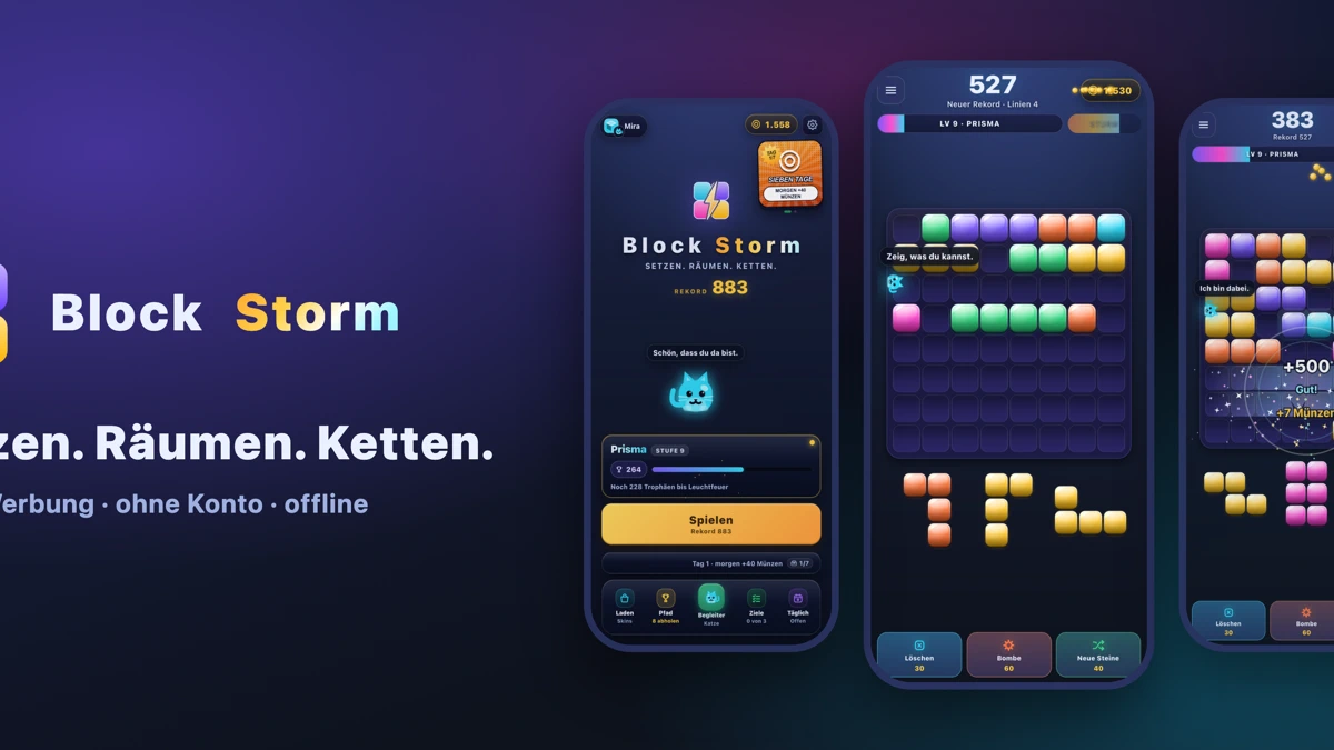 Block Storm App Store product page header