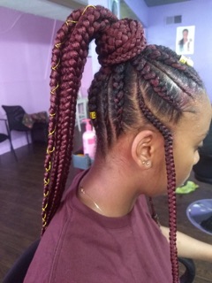 A S African hair braiding shop