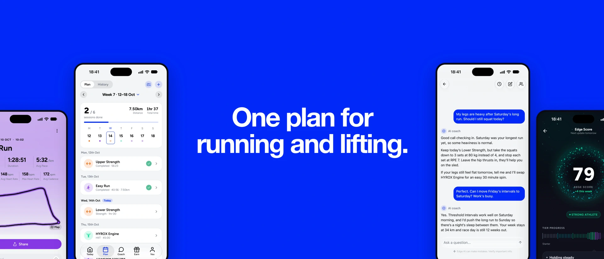 Edge: Fitness & Training Plans product page header