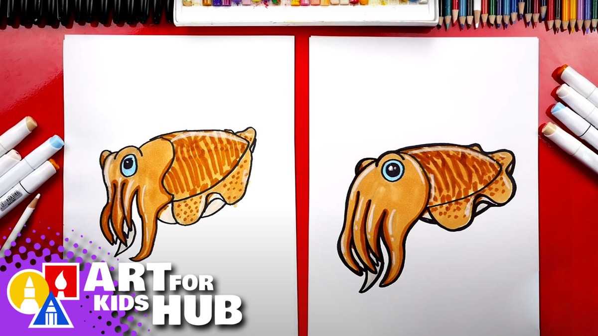 How To Draw a Cuttlefish! Art for Kids Hub (Season 1, Episode 82