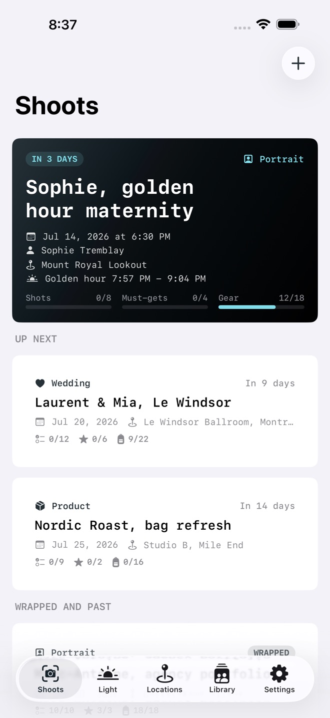 ShotList: Shoot Planner screenshot 1