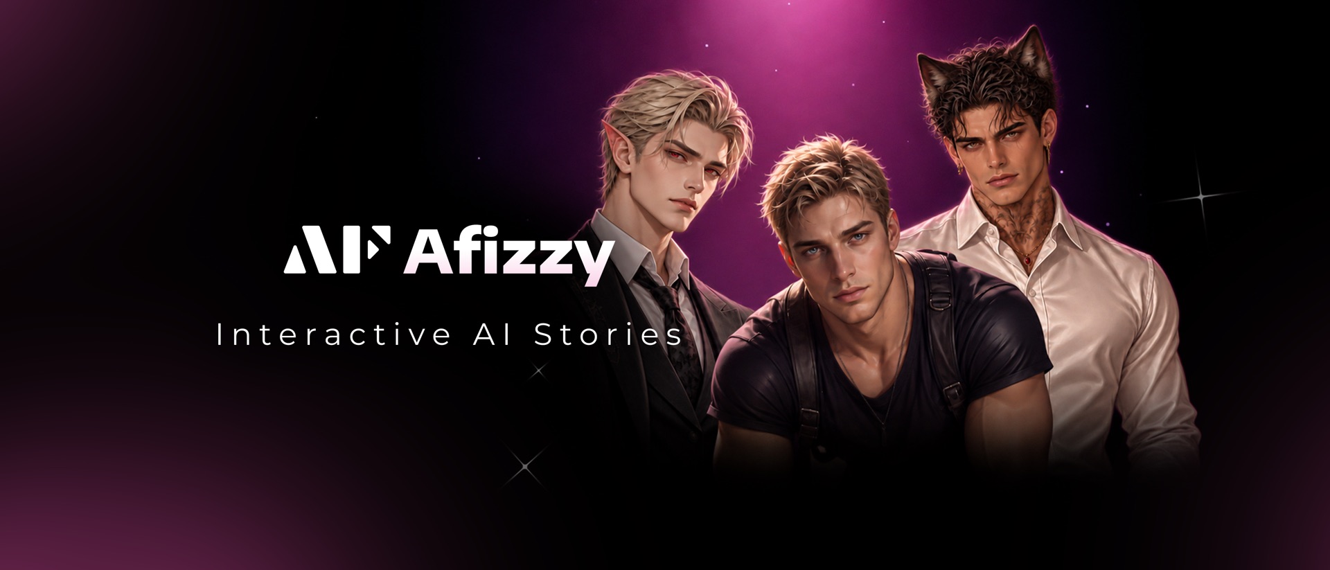Afizzy - AI Character Stories product page header