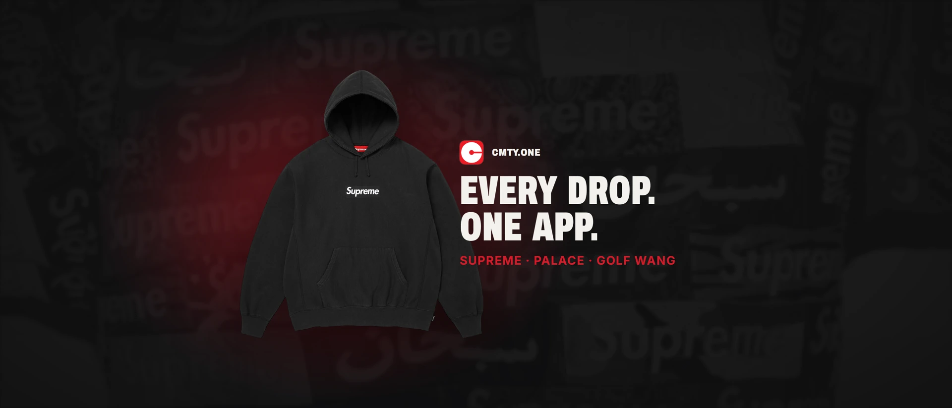 CMTY.ONE - Drops & Restocks product page header