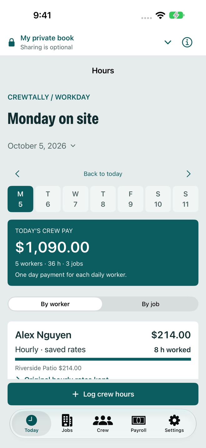 CrewTally: Crew Timesheets screenshot 1