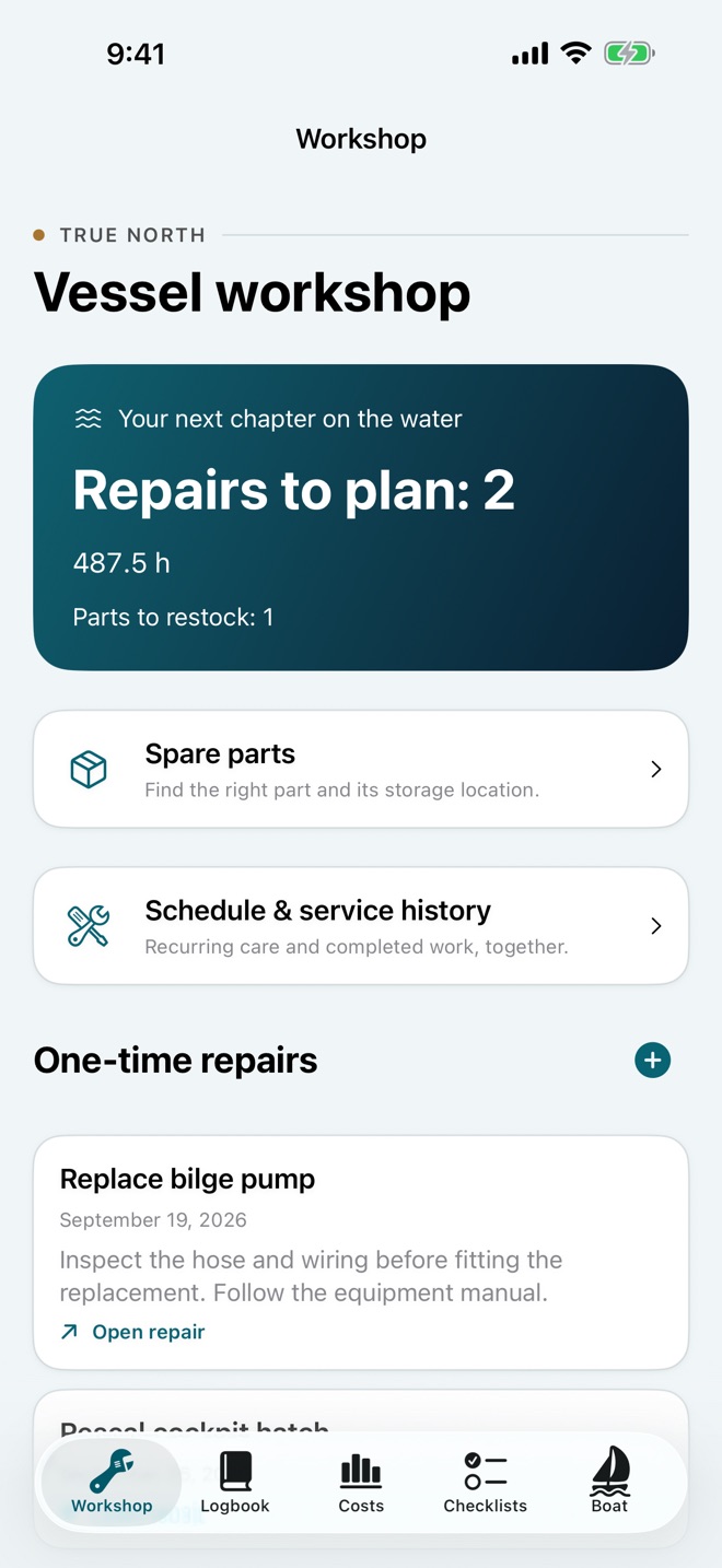 HullBook: Boat Maintenance Log screenshot 1