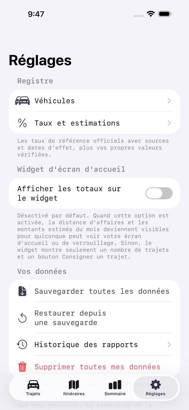 MileMark : Kilométrage capture d’écran 5