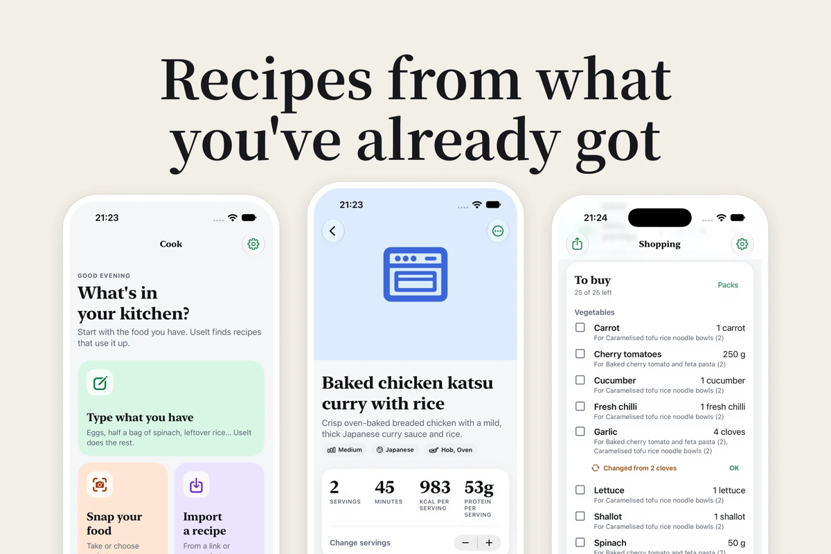 UseIt: Smart Kitchen Planner search result