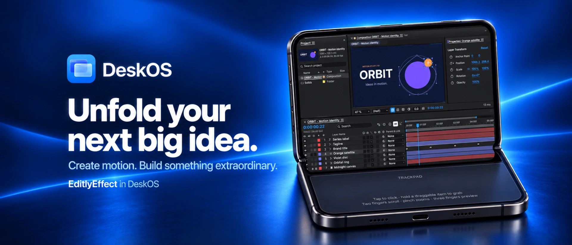 DeskOS product page header