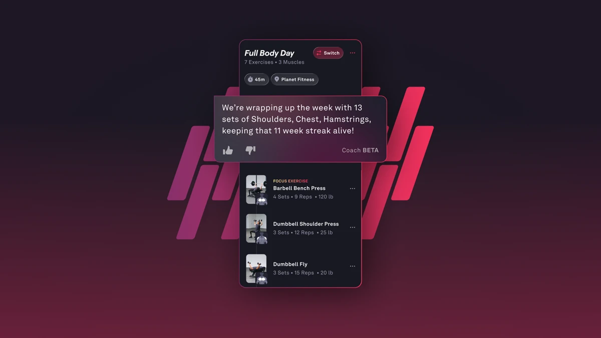 Fitbod: Gym & Fitness Planner search result, In-app event: New feature: Workout Insights