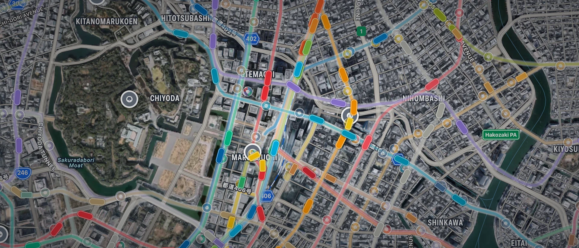 Tokyo Glance: Live Transit Map product page header