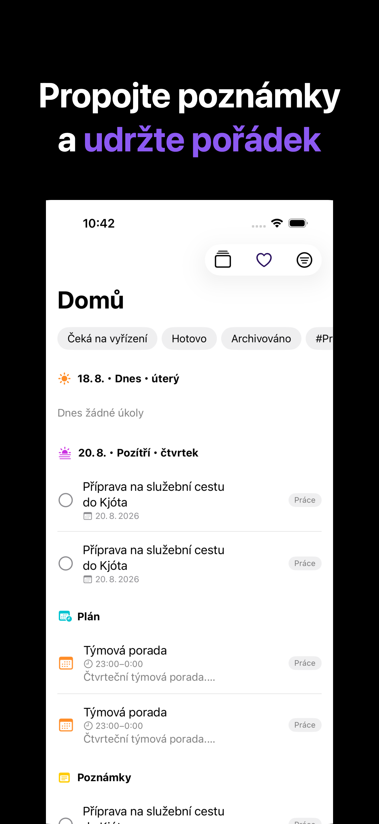 Notone - シンプルなメモAI Agent iOS screenshot 1 showing app interface