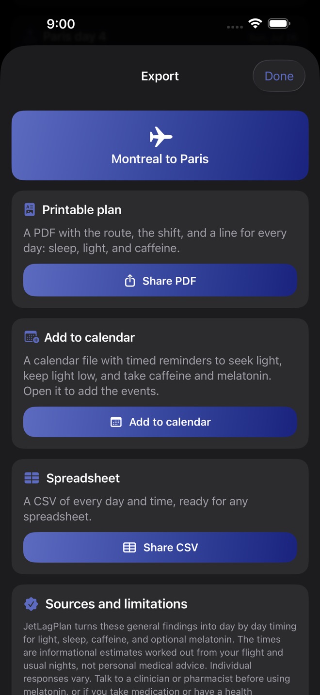 JetLagPlan: Beat Jet Lag screenshot 5