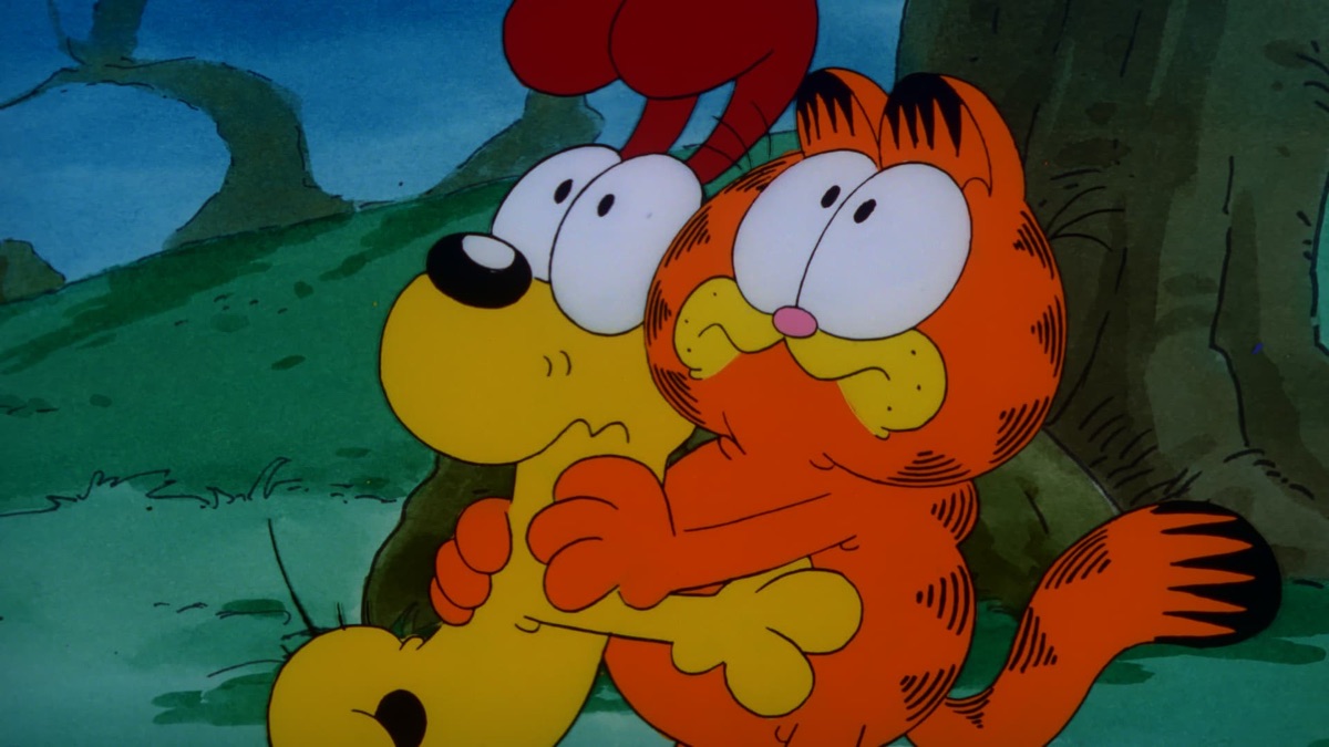 Garfield And Odie Hugging