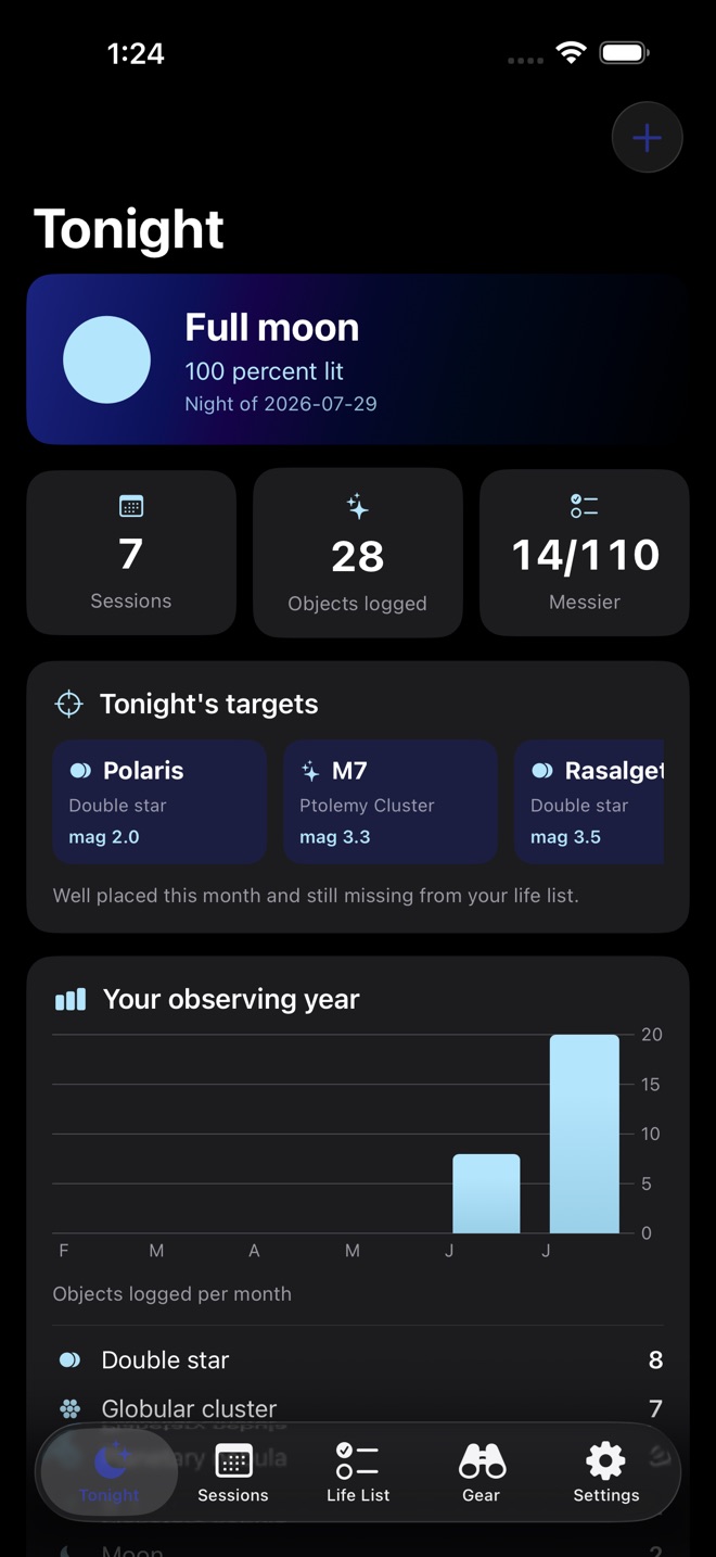 NightSkyLog: Stargazing screenshot 1