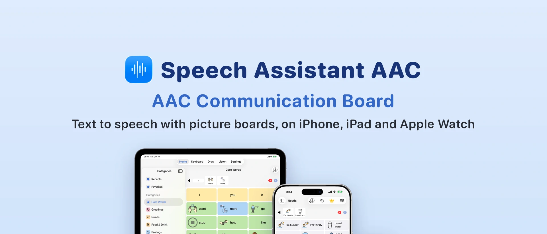 Speech Assistant - AAC Pad App Store product page header