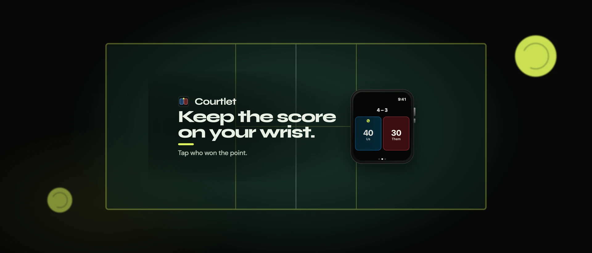 Courtlet product page header