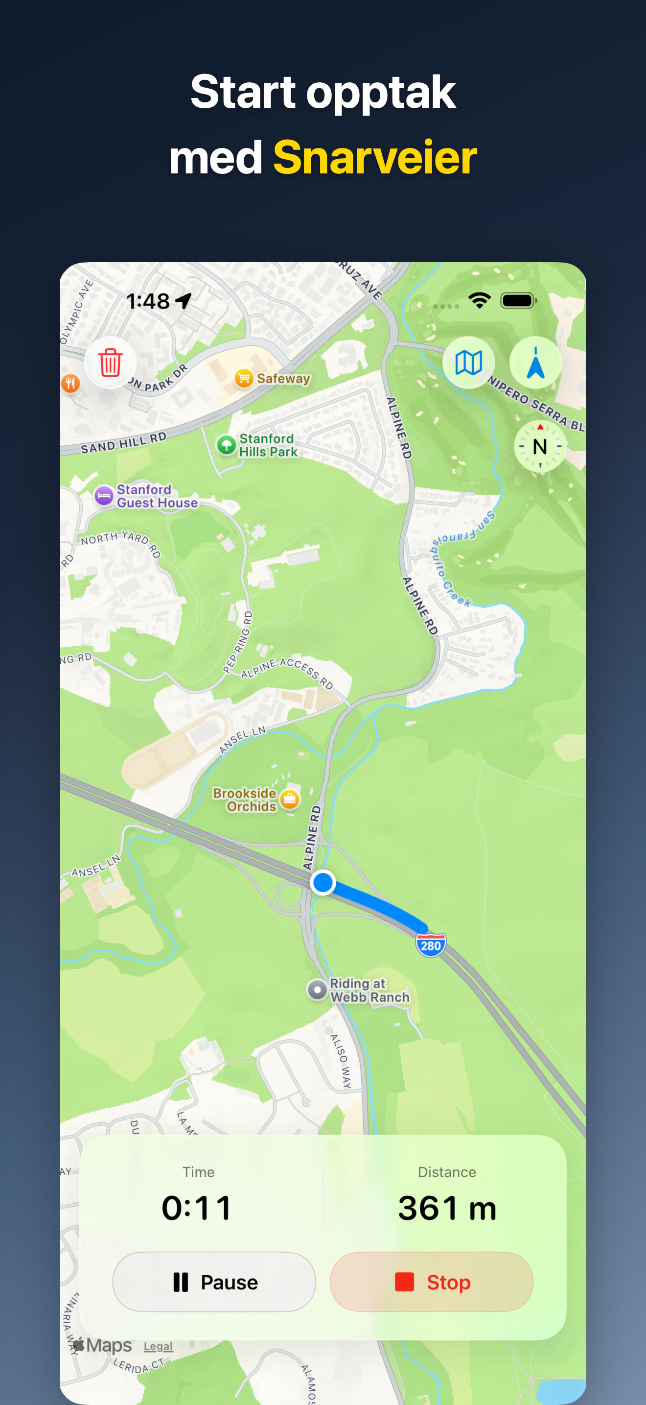 DriveTracker - Driving Log iOS screenshot 1 showing app interface