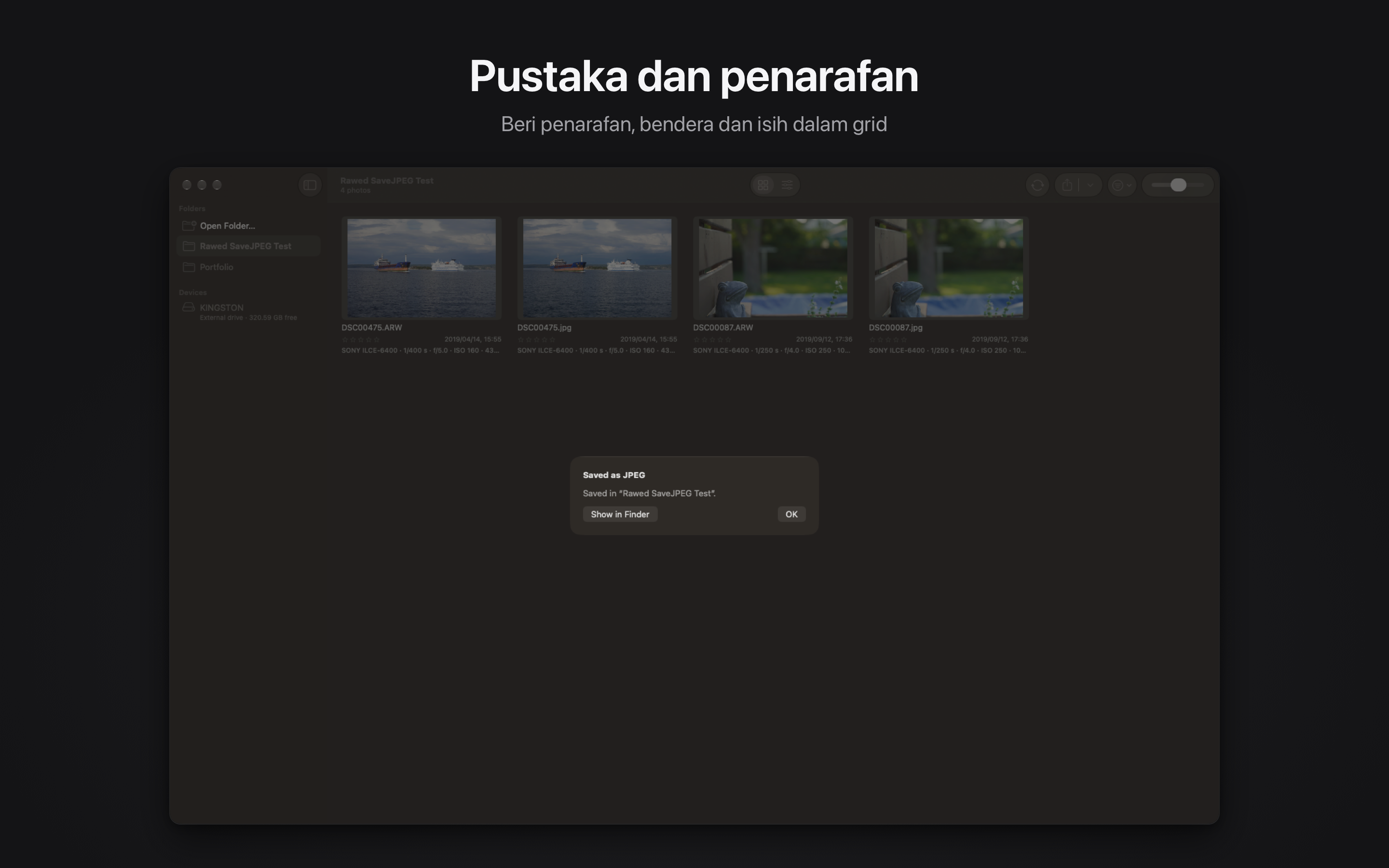 Rawed: RAW Photo Editor macOS screenshot 4 showing app interface