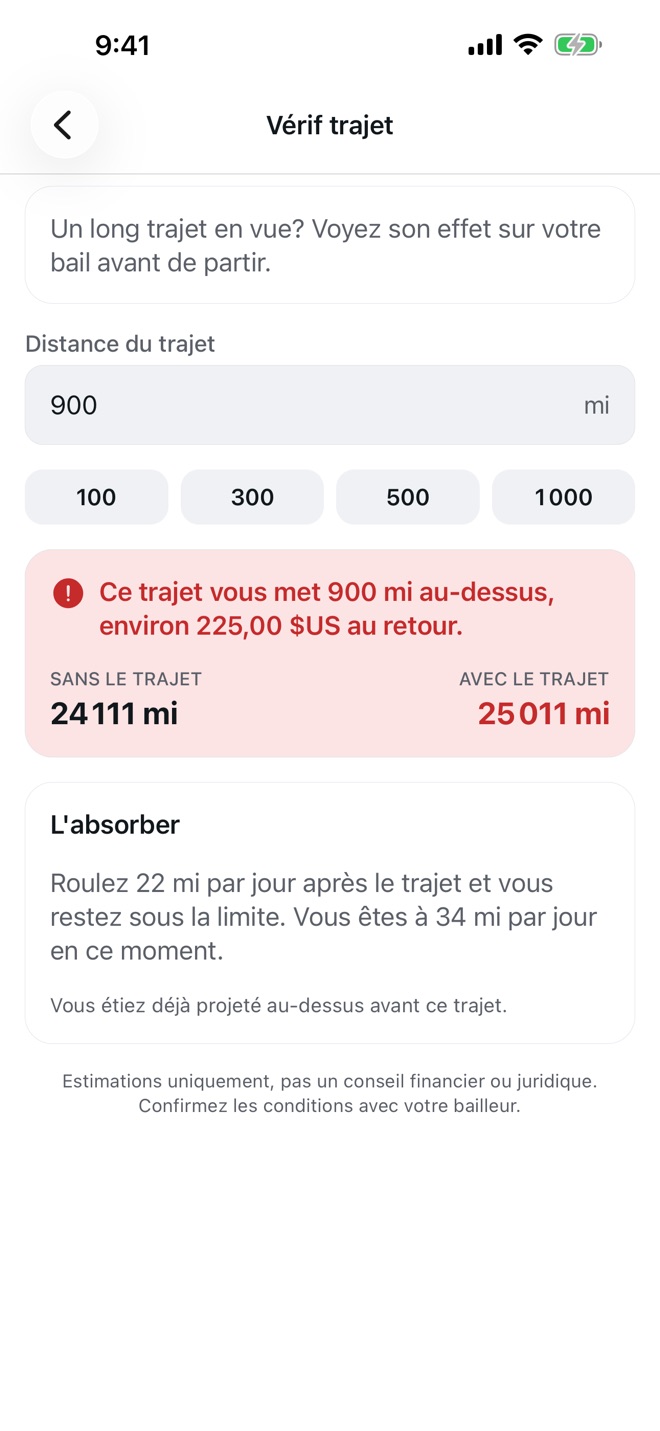 LeasePace : Suivi Kilométrage capture d’écran 2