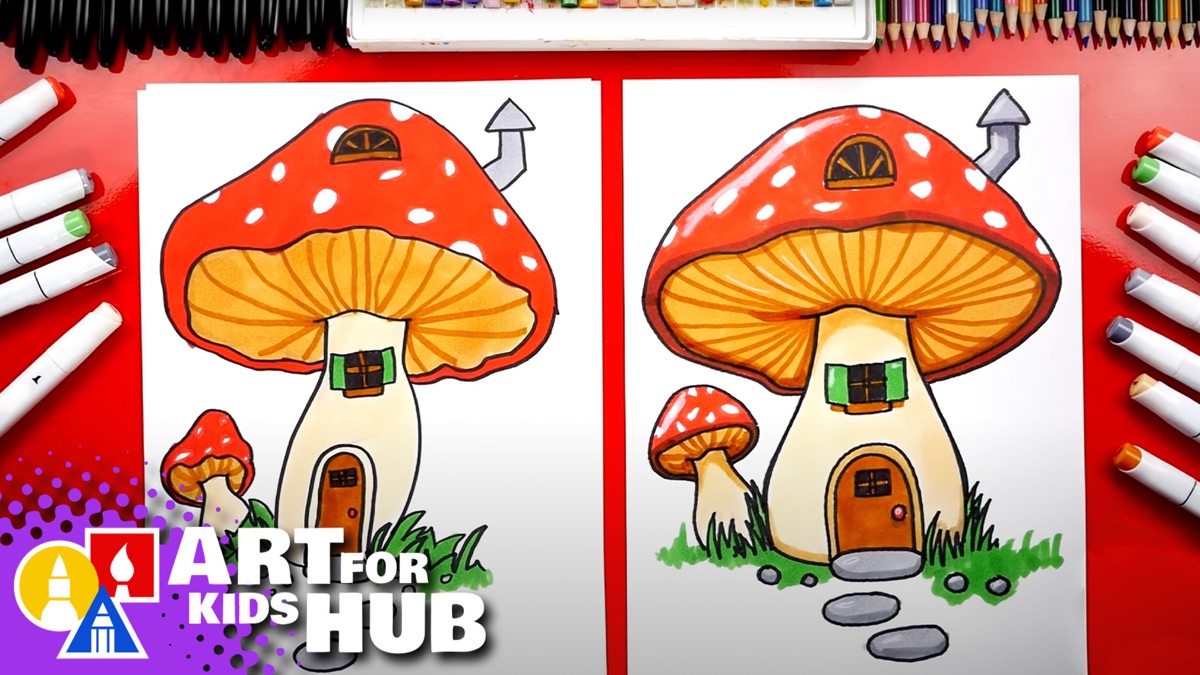 How to Draw A Mushroom: A Step-by-Step | How to Mimi Panda