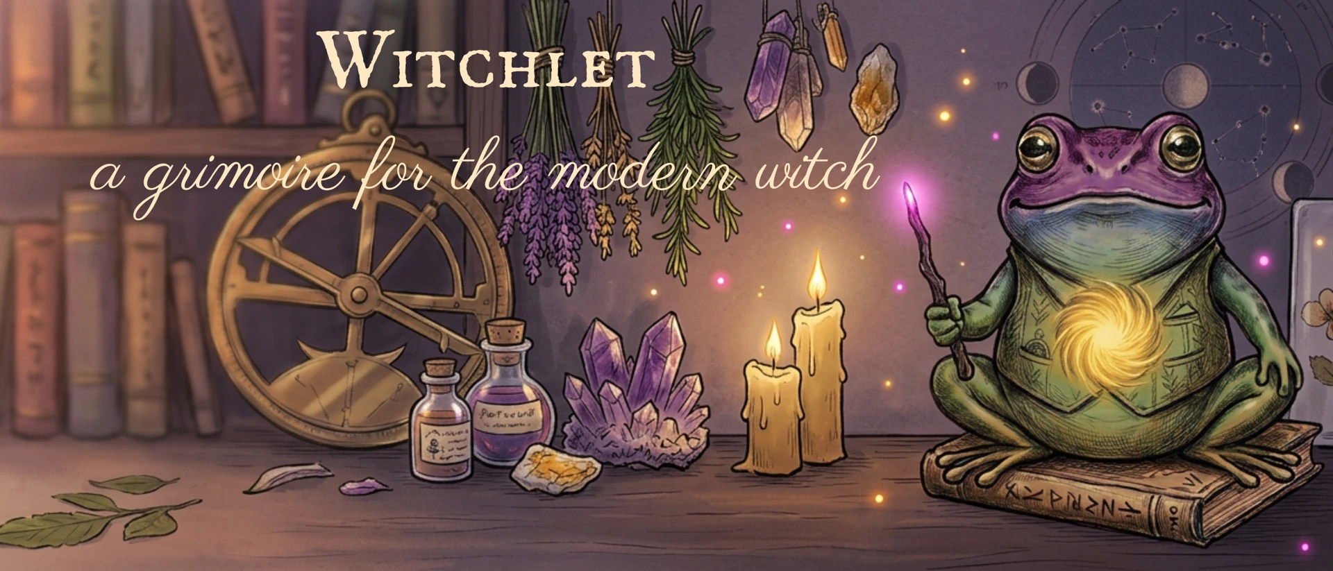 Witchlet product page header