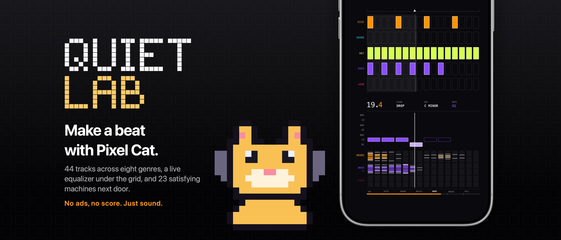 Quiet Lab: DJ Beat Maker product page header