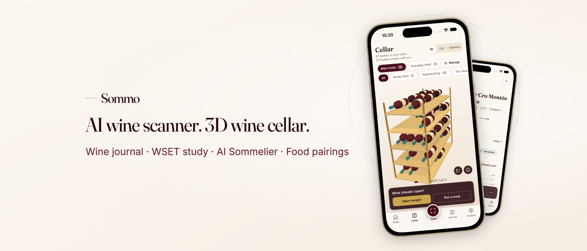 Sommo: AI Wine Scanner product page header