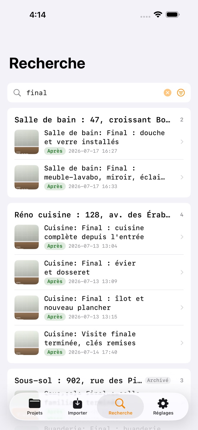 SiteSnap: Photos de chantier capture d’écran 4