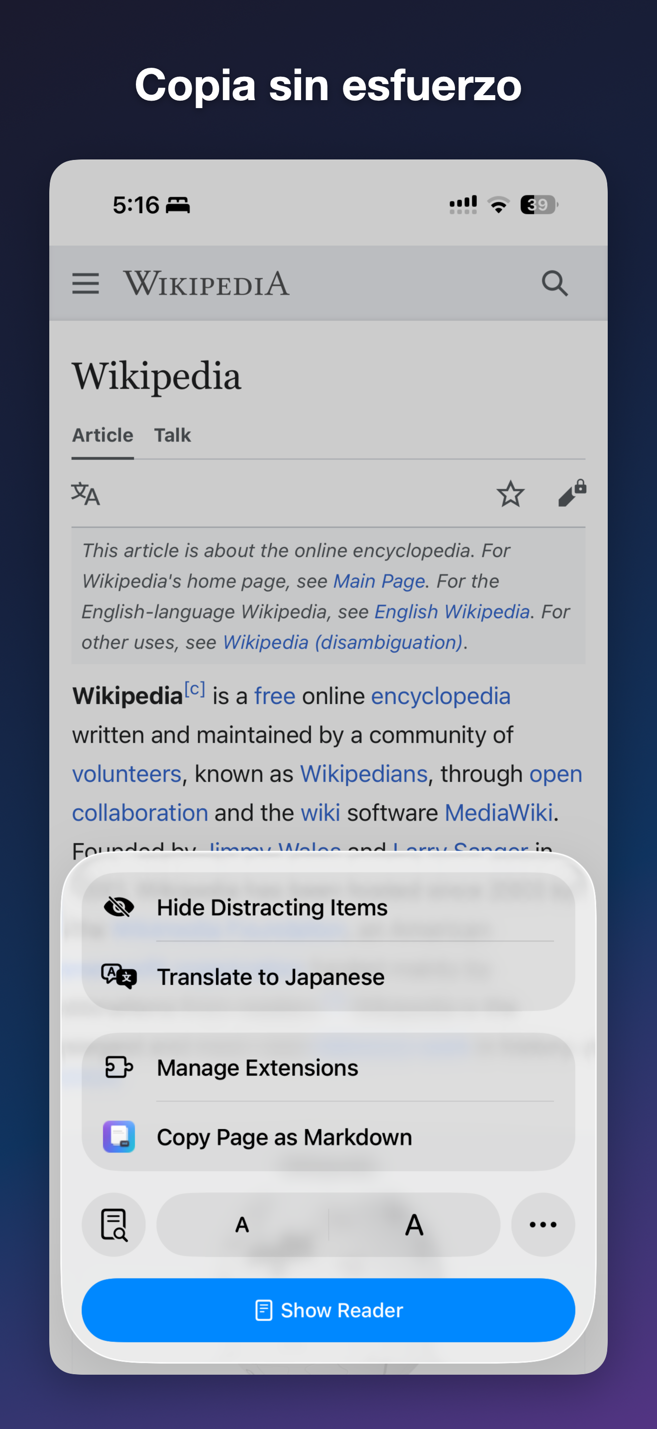 MDC - Markdown Copier iOS screenshot 3 showing app interface