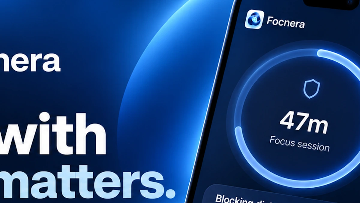 Focnera: Screen Time & Focus App Store product page header
