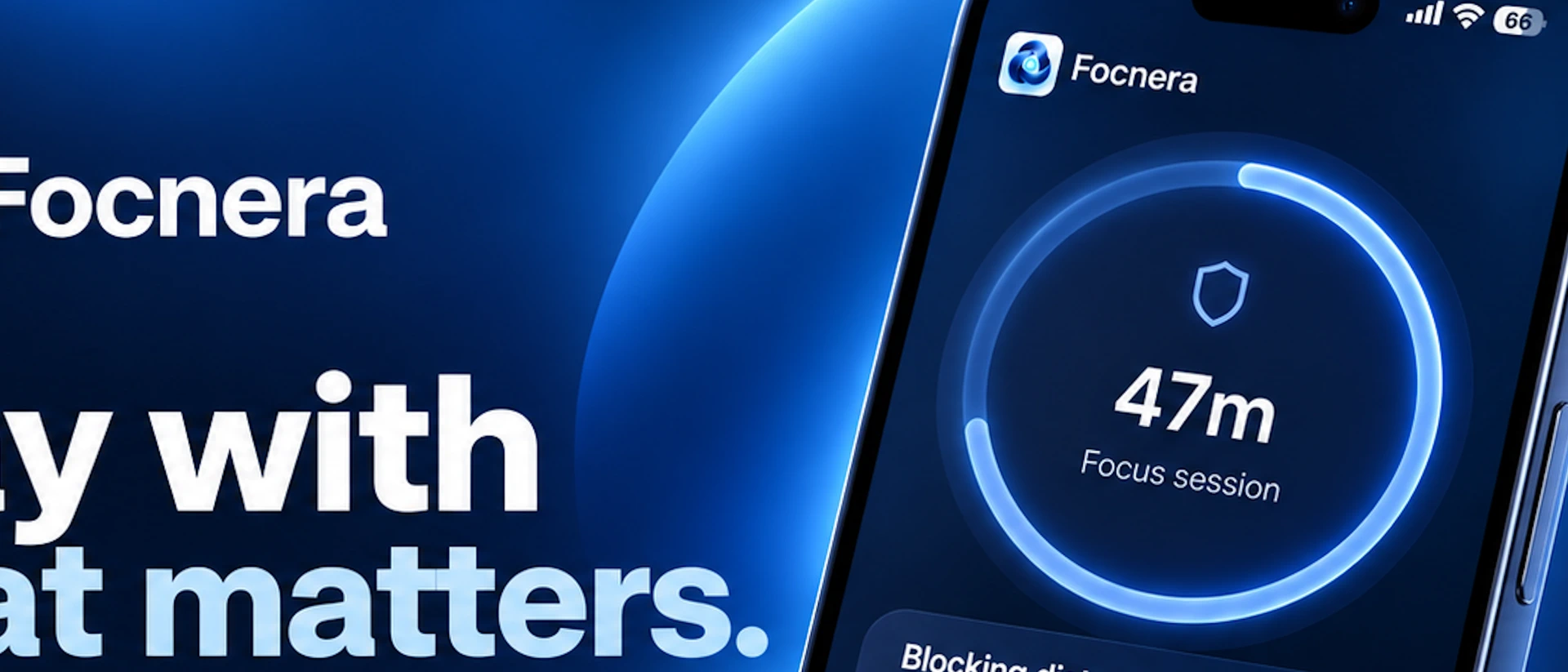 Focnera: Screen Time & Focus product page header
