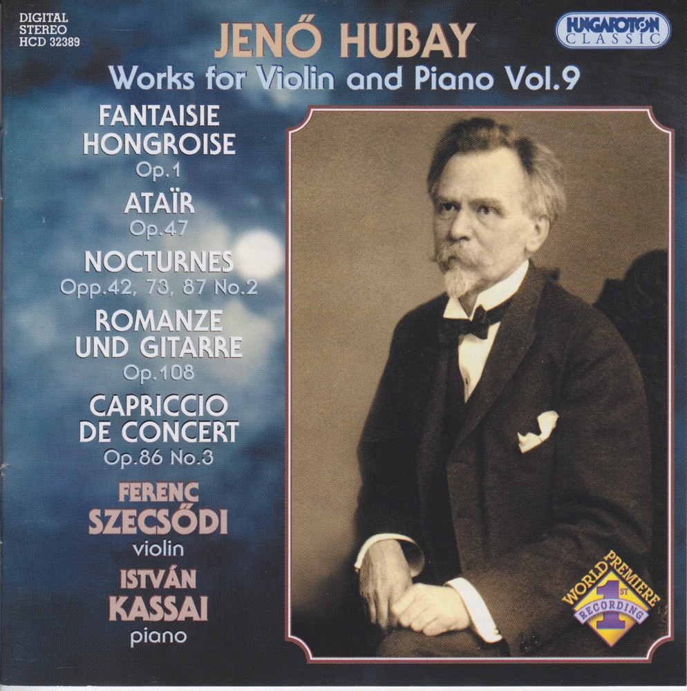 Обложка альбома «Works for Violin and Piano Vol. 9» — Ferenc Szecsődi & István Kassai