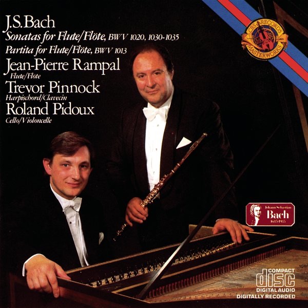 Обложка альбома «Bach: Flute Partita & Sonatas» — Jean-Pierre Rampal, Roland Pidoux & Trevor Pinnock