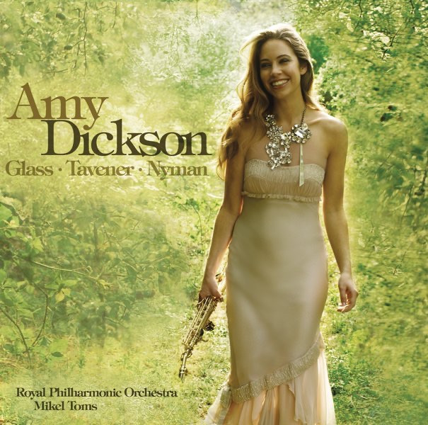Обложка альбома «Glass, Tavener & Nyman» — Amy Dickson, Mikel Toms & Royal Philharmonic Orchestra