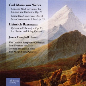Capa do álbum Clarinet Concertos - Weber: Concerto No. 1 in F Minor, Grand Duo Concertant & Baermann: Quintet in E-Flat Major for Clarinet