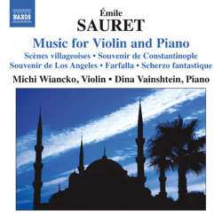 Sauret, E.: Violin and Piano Music - Michi Wiancko &amp; Dina Vainshtein Cover Art