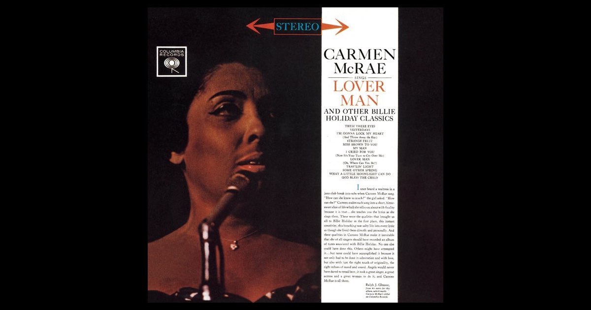 Carmen McRae Sings Lover Man And Other Billie Holiday Classics