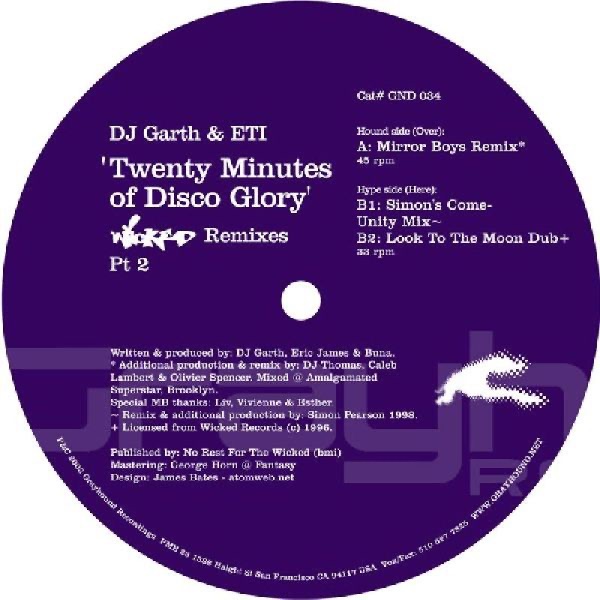 Обложка альбома «20 Minutes of Disco Glory (mirror Boys Rmx / '98 Simon Mix) - EP» — DJ Garth & ETI