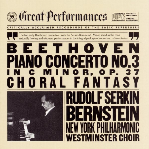 Обложка альбома «Beethoven: Piano Concerto No. 3» — Leonard Bernstein, New York Philharmonic & Rudolf Serkin