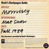 Morrissey Interview With Mat Snow song art