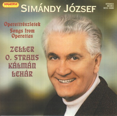 Simándy József operettdalokat énekel