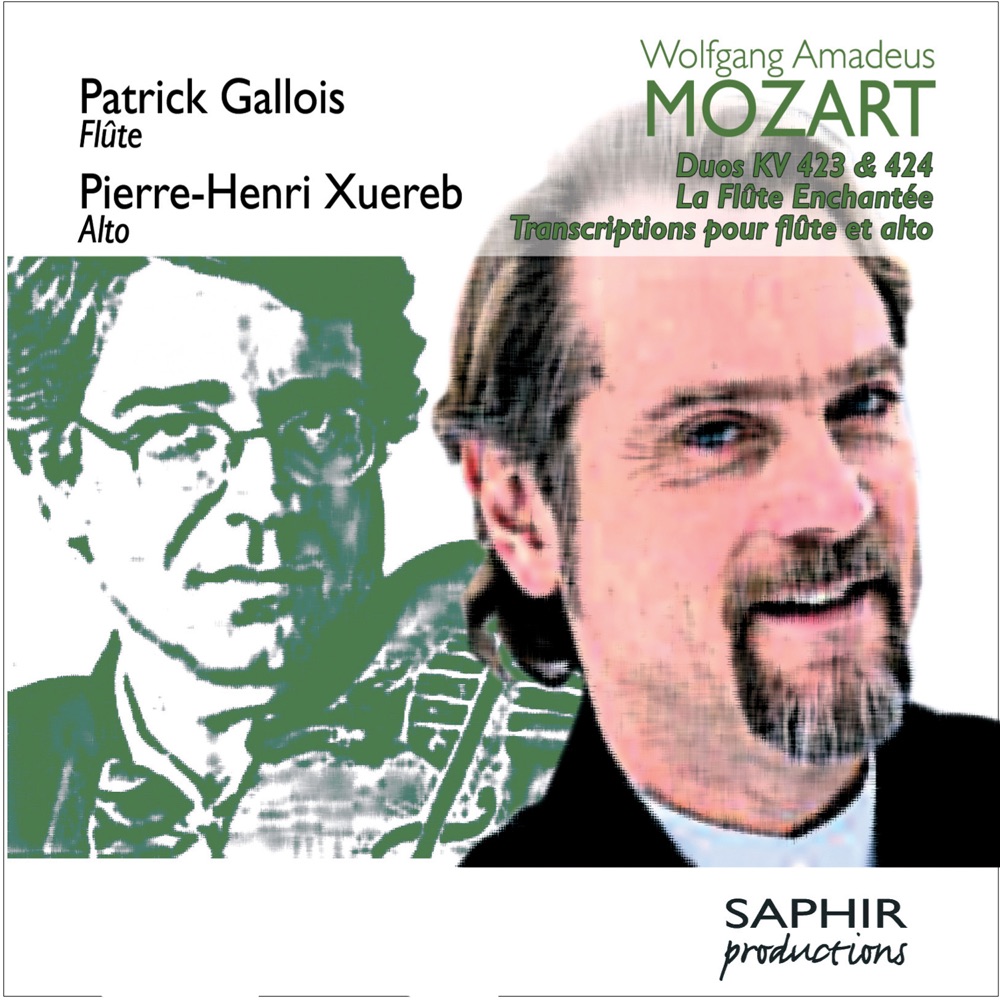 Обложка альбома «Wolfgang Amadeus Mozart: Duos K. 423 & K. 424 - La flûte enchantée (Transcriptions pour flûte et alto)» — Pierre-Henri Xuereb & Patrick Gallois